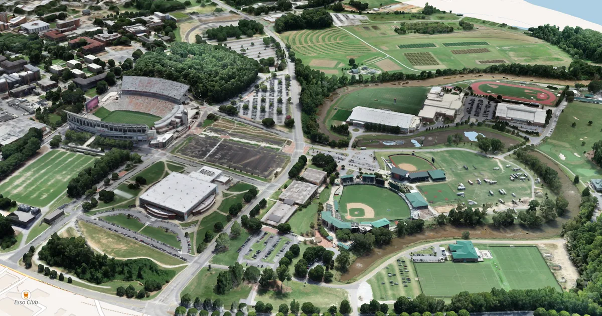 CU Campus 3D Mesh Model © Clemson Center for Geospatial Technologies (CCGT)